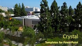  Presentation with university buildings - Beautiful slide deck featuring fullerton-california-22-may-2020 backdrop and a tawny brown colored foreground