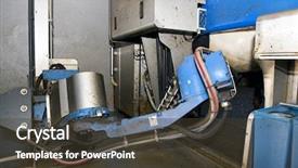  Presentation with robot farm - Cool new presentation with fully automated milking robot backdrop and a tawny brown colored foreground