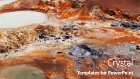  Presentation with iceland - Colorful PPT theme enhanced with fumarole-field-in-namafjall-iceland backdrop and a red colored foreground