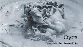  Presentation with kao tom mud - Beautiful PPT theme featuring fumarole is bubbling and exploding backdrop and a light gray colored foreground