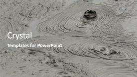  Presentation with mud house - Beautiful slide deck featuring fumarole is bubbling and exploding backdrop and a  colored foreground