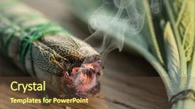  Presentation with sage - Cool new PPT layouts with fuming sage stick close-up backdrop and a  colored foreground