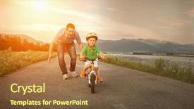  Presentation with happiness - Presentation featuring fun - happiness father and son background and a tawny brown colored foreground