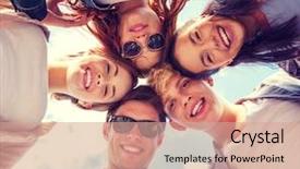  Presentation with teenage - Presentation design having fun - summer holidays and teenage concept background and a coral colored foreground