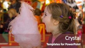  Presentation with candy - Cool new PPT layouts with fun and joy of fair backdrop and a tawny brown colored foreground