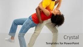  Presentation with african people - PPT theme enhanced with fun-and-people-concept-happy background and a light gray colored foreground