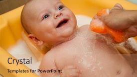  Presentation with baby bath - Amazing slides having 4 month old boy having backdrop and a coral colored foreground