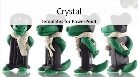  Presentation with crocodile - Slides with fun cartoon plasticine crocodile background and a white colored foreground