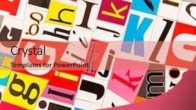  Presentation with serial killer colorful 3d - Beautiful PPT layouts featuring fun cartoon school - colorful letters backdrop and a coral colored foreground