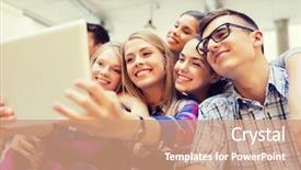  Presentation with technology students - Audience pleasing PPT layouts consisting of fun college - education high school technology backdrop and a coral colored foreground