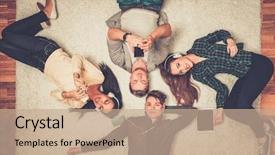  Presentation with happy birthday card brother - Audience pleasing PPT theme consisting of fun college - happy multiracial friends relaxing backdrop and a  colored foreground