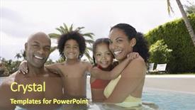  Presentation with african american children - Slide deck enhanced with modern bicycle in dark accentuate background and a black colored foreground