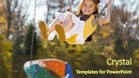  Presentation with elementary school female career day technology - PPT theme featuring fun days - small female child enjoying background and a tawny brown colored foreground