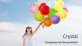  Presentation with summer celebration - Beautiful presentation design featuring europe geopolitical school atlas backdrop and a  colored foreground.