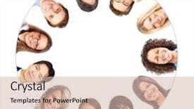  Presentation with young business people - PPT theme having fun dental - group of young smiling business background and a  colored foreground