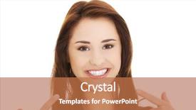  Presentation with teeth - PPT theme consisting of fun dental - young beautiful woman showing her background and a  colored foreground