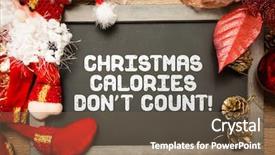  Presentation with blackboard - Audience pleasing PPT layouts consisting of fun facts - blackboard with the text christmas backdrop and a tawny brown colored foreground