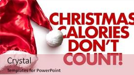  Presentation with christmas kids clipart - Cool new presentation with fun facts - christmas calories dont count backdrop and a coral colored foreground