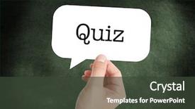  Presentation with quiz - Slides consisting of fun facts - quiz written on a speechbubble background and a dark gray colored foreground