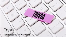 Presentation with trivia - Amazing slide deck having fun facts - trivia backdrop and a light gray colored foreground