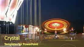  Presentation with fair - Audience pleasing slides consisting of fun fair backdrop and a tawny brown colored foreground