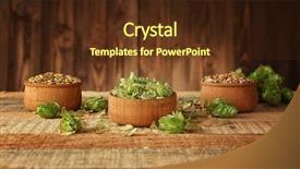  Presentation with beer - Audience pleasing slides consisting of fun fest - beer ingredients on wooden background backdrop and a tawny brown colored foreground