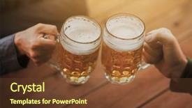  Presentation with pub - Amazing slide set having fun fest - people leisure and drinks concept backdrop and a tawny brown colored foreground