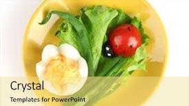  Presentation with kids food - Beautiful presentation featuring fun food for kids isolated on white backdrop and a yellow colored foreground