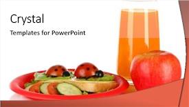  Presentation with kids food - Cool new theme with fun food for kids isolated on white backdrop and a white colored foreground