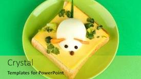  Presentation with kids food - Presentation theme having fun food for kids on color background background and a yellow colored foreground