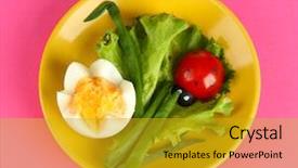  Presentation with kids food - Presentation theme having fun food for kids on color background background and a gold colored foreground