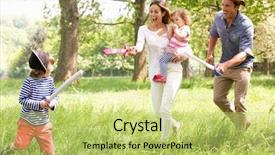  Presentation with children parents - Presentation theme enhanced with fun games - parents playing exciting adventure game background and a yellow colored foreground