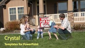  Presentation with family new born - PPT layouts having fun house - family in front of new background and a tawny brown colored foreground