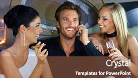  Presentation with luxury car - PPT theme featuring web traffic business technology internet background and a  colored foreground.