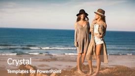  Presentation with my best friend - Amazing presentation design having fun on a beautiful summer backdrop and a coral colored foreground