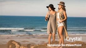  Presentation with best - Theme enhanced with fun on a beautiful summer background and a coral colored foreground
