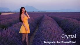  Presentation with lavander - Colorful theme enhanced with fun on purple flower lavander backdrop and a  colored foreground