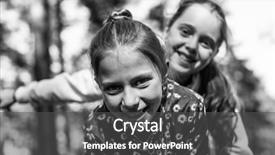  Presentation with black girls - PPT theme featuring fun outdoors black and white background and a dark gray colored foreground