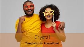  Presentation with african people - Presentation enhanced with fun-photo-booth-and-people background and a gold colored foreground