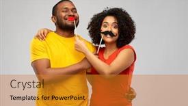  Presentation with african people - Beautiful slides featuring fun-photo-booth-and-people backdrop and a gold colored foreground