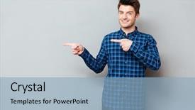  Presentation with photo - Beautiful presentation featuring fun powerpoints - photo of attractive happy young backdrop and a  colored foreground