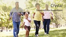  Presentation with bbq park - Presentation theme having green field under blue sky wood planks floor beauty nature background background and a light gray colored foreground.