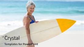  Presentation with being a single woman - Slides enhanced with fun retirement - mature woman posing background and a lemonade colored foreground