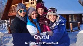  Presentation with my best friend - Colorful PPT layouts enhanced with best friends spend winter holidays backdrop and a  colored foreground