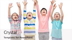  Presentation with childhood - Amazing presentation theme having fun school - childhood fashion gesture and people backdrop and a  colored foreground