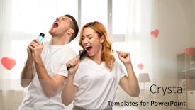  Presentation with valentine - PPT layouts enhanced with fun-valentine-s-day background and a coral colored foreground