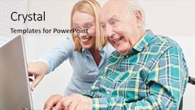  Presentation with social media - Colorful slide deck enhanced with fun video chat in social backdrop and a lemonade colored foreground