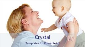  Presentation with happy baby - Colorful slides enhanced with fun with her happy baby backdrop and a sky blue colored foreground