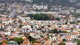  Presentation with island - Colorful PPT theme enhanced with funchal madeira island portugal backdrop and a gray colored foreground