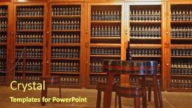  Presentation with round table - Colorful presentation design enhanced with funchal-madeira-october-08-2011 backdrop and a tawny brown colored foreground